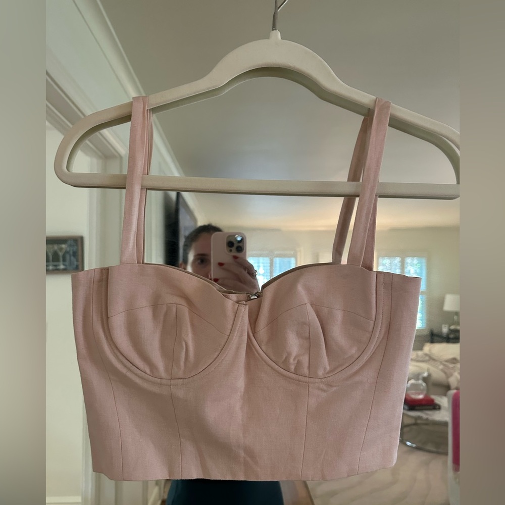 Capulet light Pink corset crop top